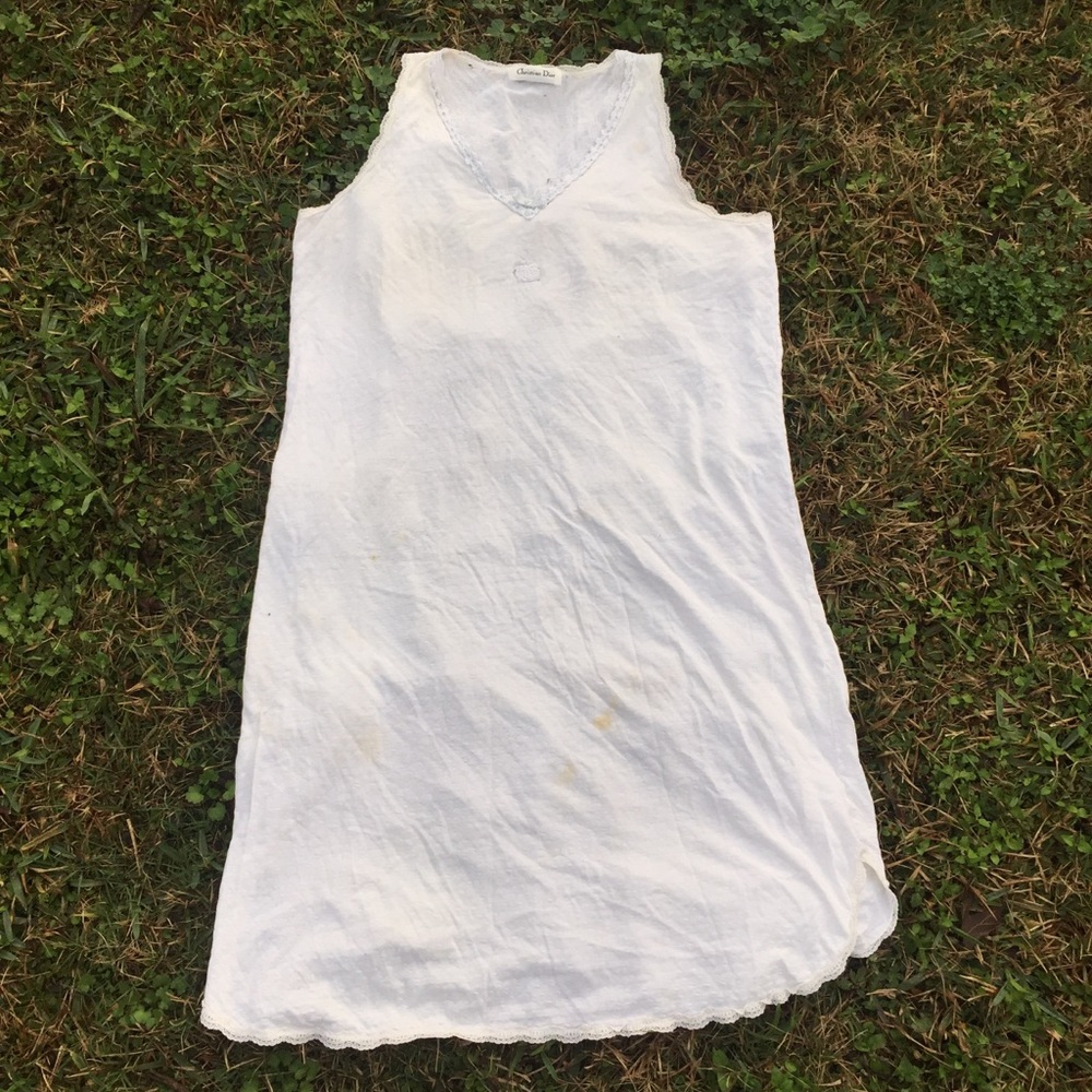 Dior White Sleeveless Dress